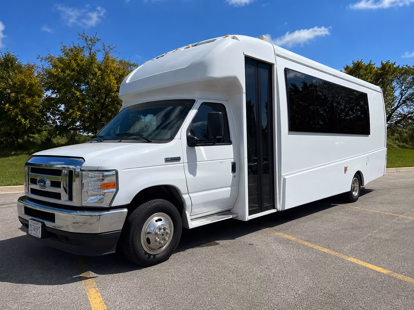 Cleveland Sporting Event Transportation party bus exterior