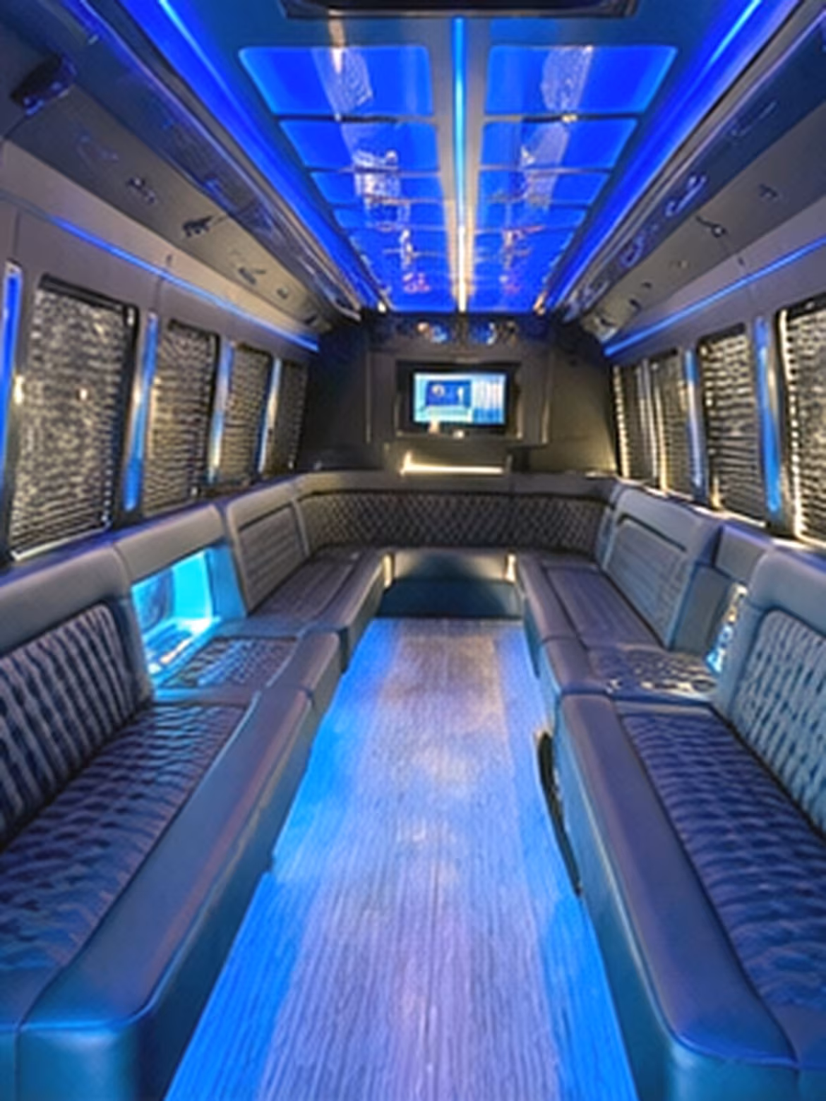 Cleveland Wedding Transportation party bus interior