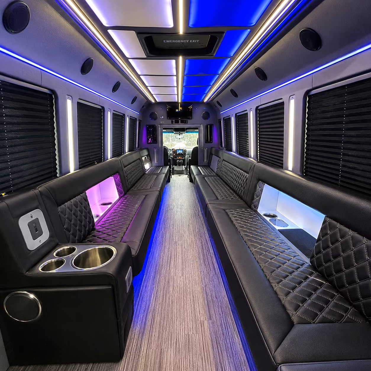 Cleveland Winery Tour & Pub Crawl Transportation party bus interior
