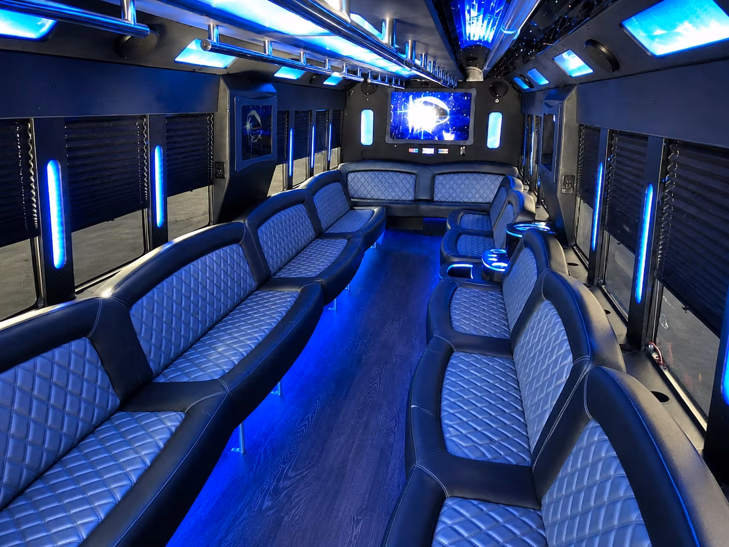 Cleveland Winery Tour & Pub Crawl Transportation party bus interior